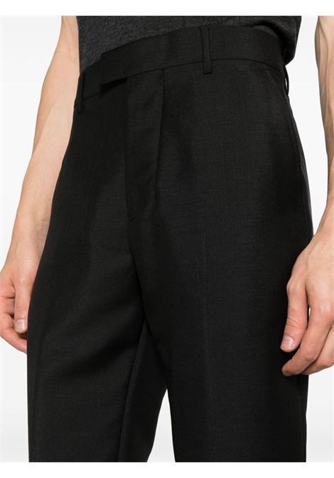 Black tailored slim-fit trousers - men AMI PARIS | HTR008WV0028001